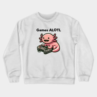 Kawaii Axolotl Gaming Crewneck Sweatshirt